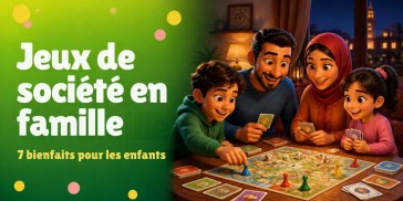 Famille marocaine jouant à un jeu de société