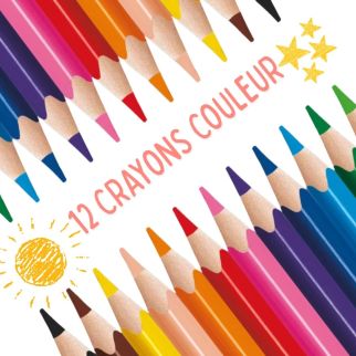 Maped – Crayons de couleur mini Color'Peps Star, boîte de 12 (11 cm) – MD13A832500