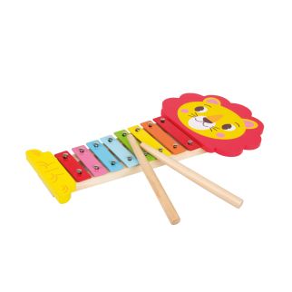 Lion Xylophone En Bois - Manchot