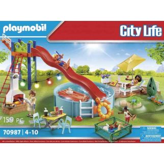 ESPACE DETENTE AVEC PISCINE - PLAYMOBIL