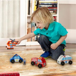 4 véhicule en bois, Melissa et Doug