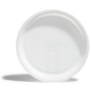 50 assiettes plastique 22cm blanche