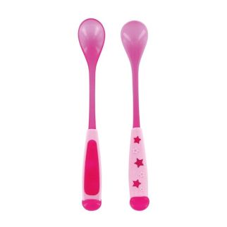 dBb Remond Cuillères à Long Manche Rose Translucide Lot de 2