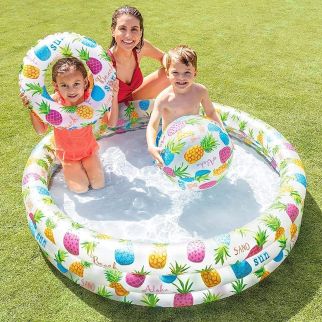 Petite Piscine Ananas avec Bouée et Balles - Intex