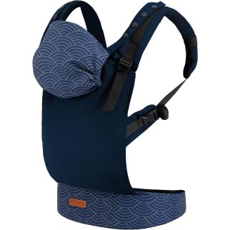 MOMI COLLET Porte-bébé avec Capuche d'un Appui-tête - Bleu marine