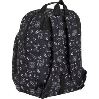 Blackfit8 – Cartable Galaxy, 42 cm, sac à dos urbain sportif noir & blanc – 642045305