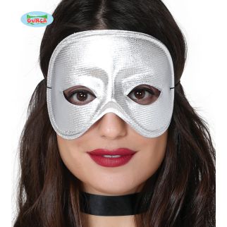 Masque Yeux Domino Soie Blanche