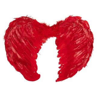 Ailes d'Ange Rouge 50 x 50 cm – Accessoire Déguisement en Plumes pour Adulte et Enfant