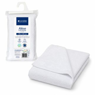 Alèse Éponge Imperméable Blanc 70x140 cm – Protection Matelas Enfant