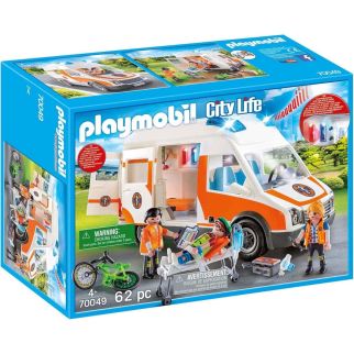 Playmobil City Life – Ambulance et Secouristes avec effets lumineux et sonores – 70049
