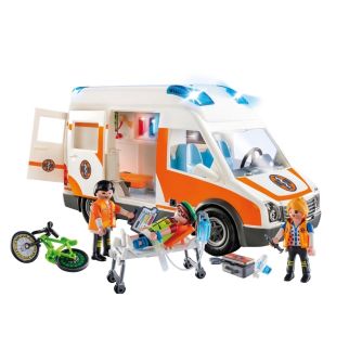 Playmobil City Life – Ambulance et Secouristes avec effets lumineux et sonores – 70049