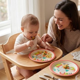Assiette d’Apprentissage Bambou Jungle Vibes - Bébé Confort