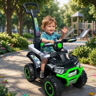 Quad Porteur Enfant avec Poignée Parentale – Voiture à Pousser