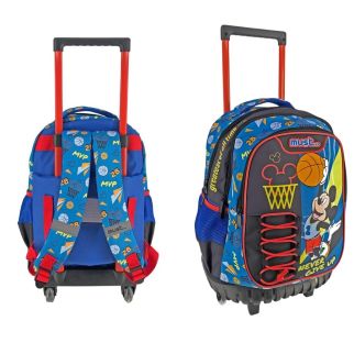 Backpack Trolley Mickey Basketball 44 cm, sac à Dos à roulettes enfant