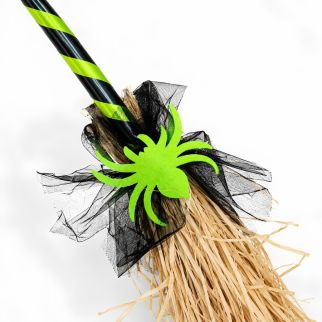 Balai de Sorcière pour Enfant – Accessoire de Déguisement Halloween avec Araignée