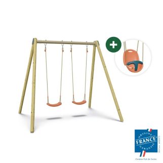 Balançoire Harmonie DOUBLO + 1 Siège Bébé - Trigano