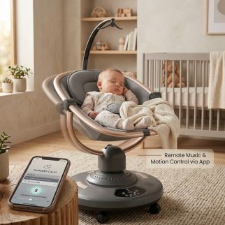 Balancelle Bébé Électrique avec Télécommande et Bluetooth