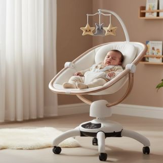 Balancelle Bébé Électrique Design avec Télécommande et Bluetooth