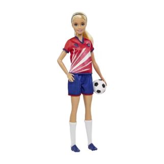 Barbie-Poupée Barbie Footballeuse, Blonde, Maillot N° 9 - MATTEL