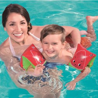Brassards de natation Bestway 23 x 15 cm - Flotteurs de bras enfant motifs Fruits Kawaii