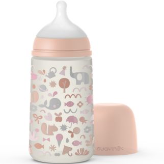 Biberon SX PRO M Mémories rose corail 270 ml - Suavinex