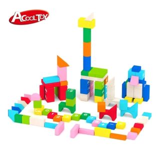 Blocs de Construction Éducatifs en Bois – 60 Pièces