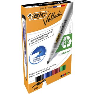 Bic – Boîte de 4 Marqueurs pour tableau blanc – 904941
