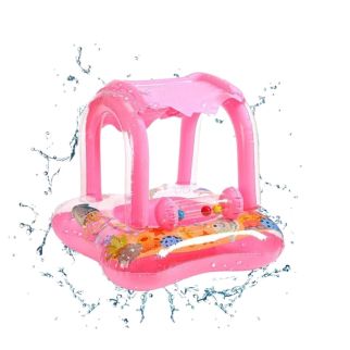 Bouée Parasol pour Bébé et Enfant – Flotteur avec Auvent et Jouets Intégrés