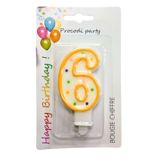 BOUGIE CHIFFRE N° 6