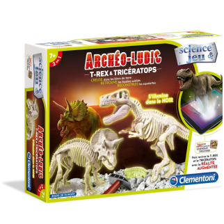 Archéo Ludic T-Rex & Tricératops Phosphorescent Clementoni
