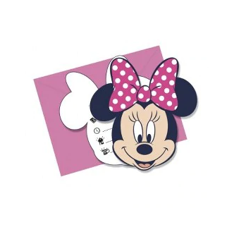 6 INVITATIONS MINNIE