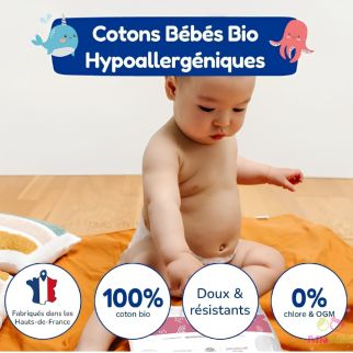 CarryBoo Family Pads – Coton Biologique Doux 150 unités