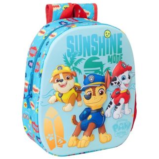 Sac à dos 3D PAW Patrol – Cartable enfant "Sunshine Mode" Chase, Marcus & Stella | Coque rigide