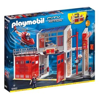 Caserne de pompiers avec hélicoptère - Playmobil City Action 9462