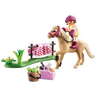 Cavalière avec poney beige - Playmobil Country