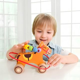 Cheval en Bois Labyrinthe à Perles - Manchot