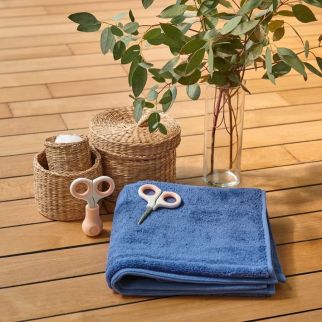 Ciseaux avec bouts arrondis navy rouge 1m+