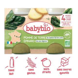 Petits Pots Pomme de Terre Epinards 2x130g