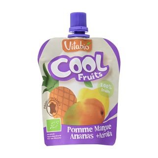 Vitabio Pomme Mangue Ananas Cool Fruits 4x90g – Dès 6 Mois