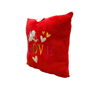 Coussin Carré Rouge 37x37Cm