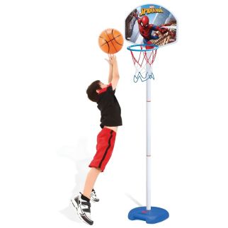 Dede Spider-Man Basketball Set - Panier de Basket Réglable en Hauteur avec Ballon pour Enfant