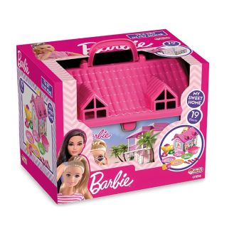 Dede Maison Dinette Barbie – Set de Thé et Vaisselle 19 Pièces dans Valisette Maison