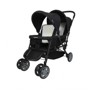 Poussette jumeaux - MamaLove-Noir