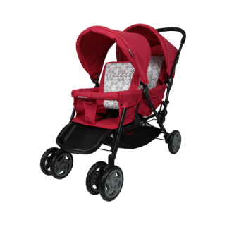 Poussette jumeaux - MamaLove-Rouge