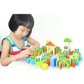 Domino Grenouille en Bois 100 Pcs