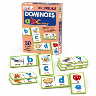 Creatives – StonKraft Dominoes ABC, jeu éducatif Français – 1194