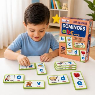 Creatives – StonKraft Dominoes ABC, jeu éducatif Français – 1194