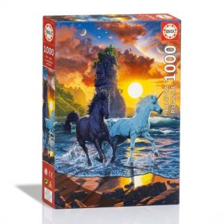Educa – Puzzle Licornes sur la Plage 1000 pièces – 19025