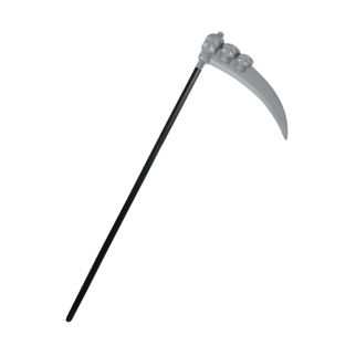 Faux d'Horreur 94 cm avec 3 Crânes et Effet Sanglant – Accessoire Boland