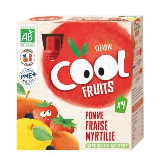 Vitabio Cool Fruits Pomme Fraise Myrtille Acérola 4x90g